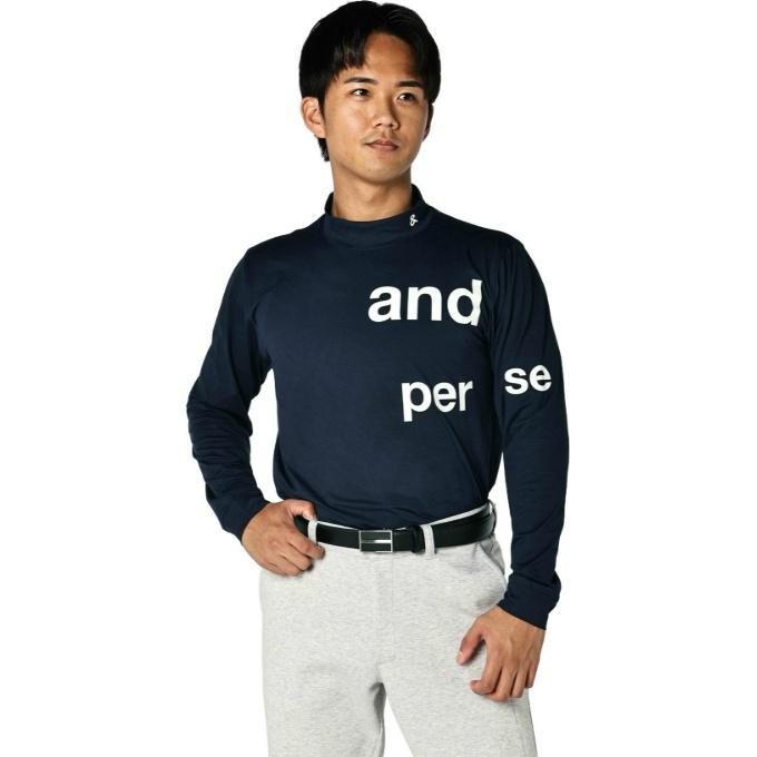 and per se（アンパスィ） ゴルフウェア 長袖シャツ メンズ リファイン