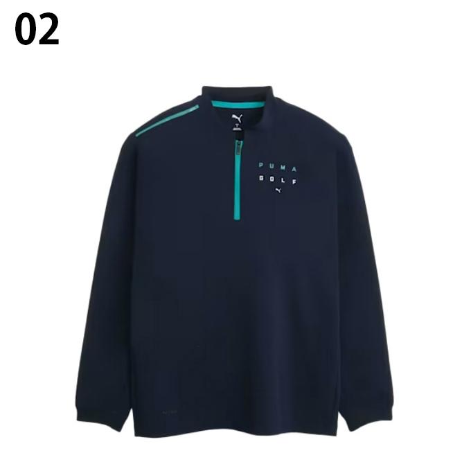 PUMA（プーマ） ゴルフウェア 長袖シャツ メンズ FOG ハーフジップ