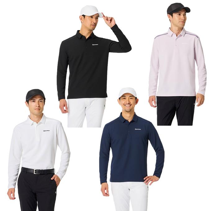 ［超美品］TaylorMade ポロシャツ ブラック Lサイズ TaylorMade（テーラーメイド） ゴルフウェア ポロシャツ 長袖 メンズ