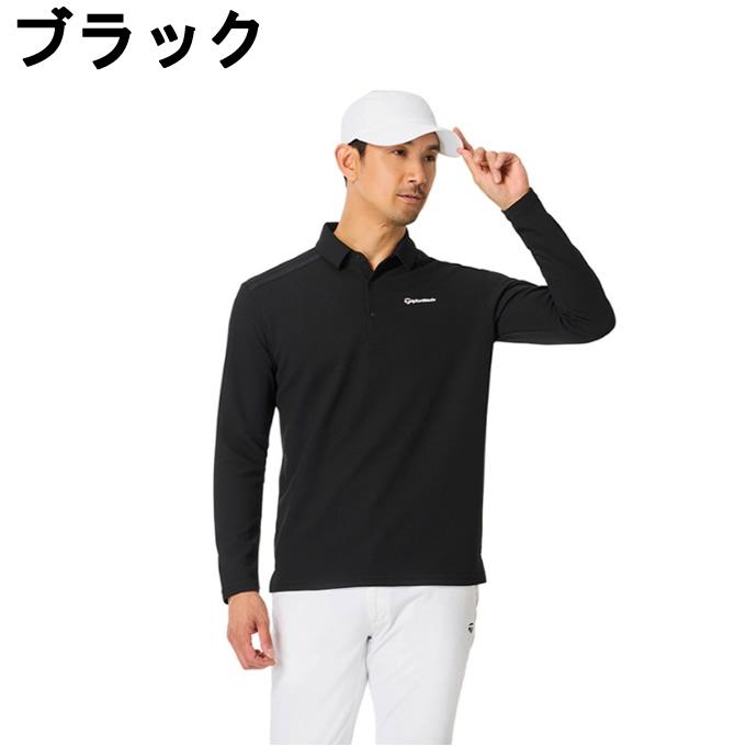 ［超美品］TaylorMade ポロシャツ ブラック Lサイズ TaylorMade（テーラーメイド） ゴルフウェア ポロシャツ 長袖 メンズ