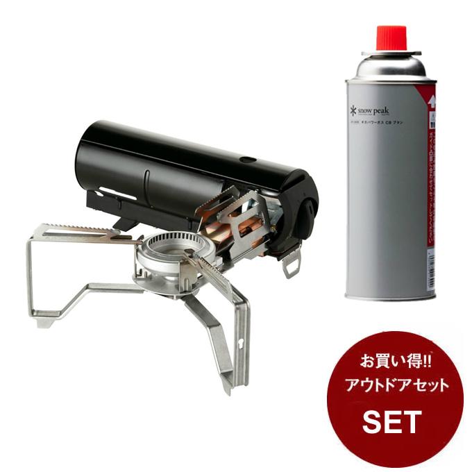 スノーピーク ガス缶セット &CAMP ブラック + ギガパワーガスCBブタン GS-600BK + GPC-250CB  peak snow peak（スノーピーク） ガス缶セット HOME&CAMP ブラック +
