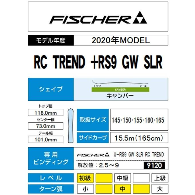 フィッシャー FISCHER スキー板 セット金具付 メンズ スキー板+ビンディング RC TREND +RS9 GW SLR｜himaraya｜02