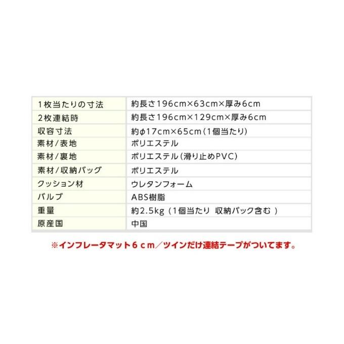 VISIONPEAKS（ビジョンピークス） マット2個セット インフレータマット