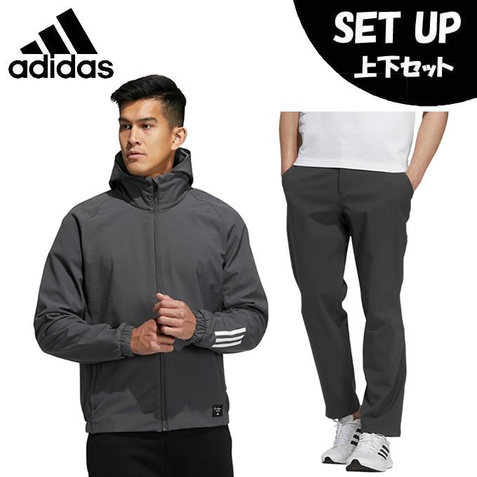 【Ｌサイズ】adidas上下セットアップ　グレー　ブラック　ウーブン　ウインド adidas（アディダス） ウインドブレーカー上下セット ジュニア ESS