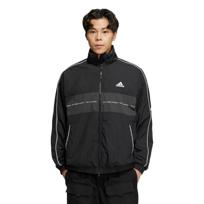 adidasウインドブレーカージャケット パンツ セット Mサイズ ブラック adidas（アディダス） ウインドブレーカー 上下セット メンズ