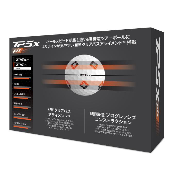 TaylorMade（テーラーメイド） ゴルフボール 1ダース 12個入 TP5X 2024