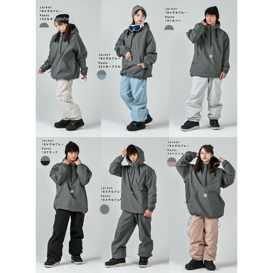 スノーボードウェア 上下セット メンズ レディース SNB ANORAC+SNB