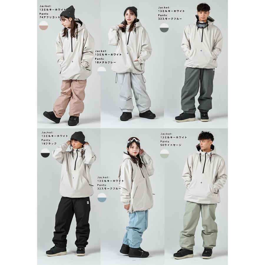 スノーボードウェア 上下セット メンズ レディース SNB ANORAC+SNB