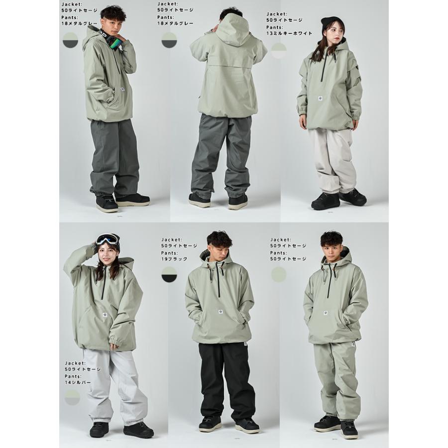 スノーボードウェア 上下セット メンズ レディース SNB ANORAC+SNB
