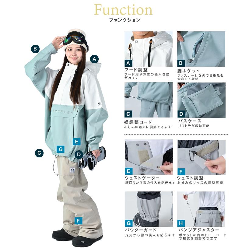 グラバークリーク GRAVER CREEK スノーボードウェア 上下セット メンズ