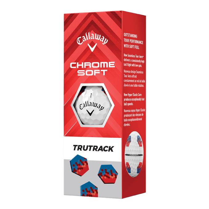 未使用品　Callaway Chrome Soft 2ダース Callaway Chrome Soft TruTrack Golf Balls | Yellow - Blue/Red