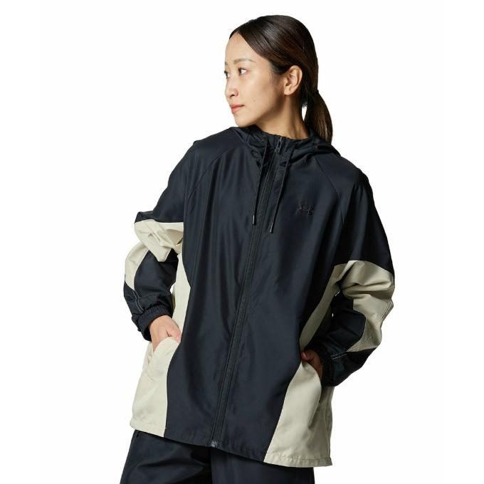 ウインドブレーカー　上下セット　ブラック　　　アンダーアーマー　レディース　M UNDER ARMOUR（アンダーアーマー） ウインドブレーカー 上下