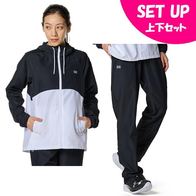 アンダーアーマー ウインドブレーカー上下セット レディース UAワードマーク フルジップ フーディー+パンツ 6001387-001+6001388-001 UNDER ARMOUR UNDER ARMOUR（アンダーアーマー） ウインドブレーカー上下セット