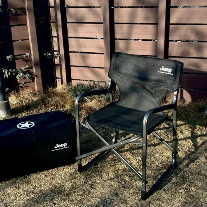 Jeep キャンプ用テーブル＆チェア2脚セット 収納袋付き　新品 Jeep（ジープ） アウトドアチェア 2点セット キャプテンチェア