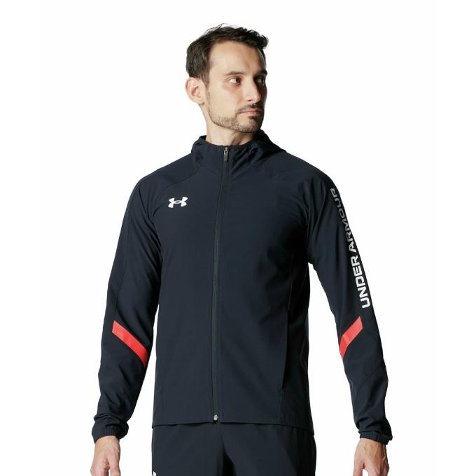 アンダーアーマー(UNDER ARMOUR) ウインドブレーカー 上下セット メンズ UA WOVEN FULL-ZIP HOODIE+UA WOVEN PANTS 6015051-001+6015052-001_1
