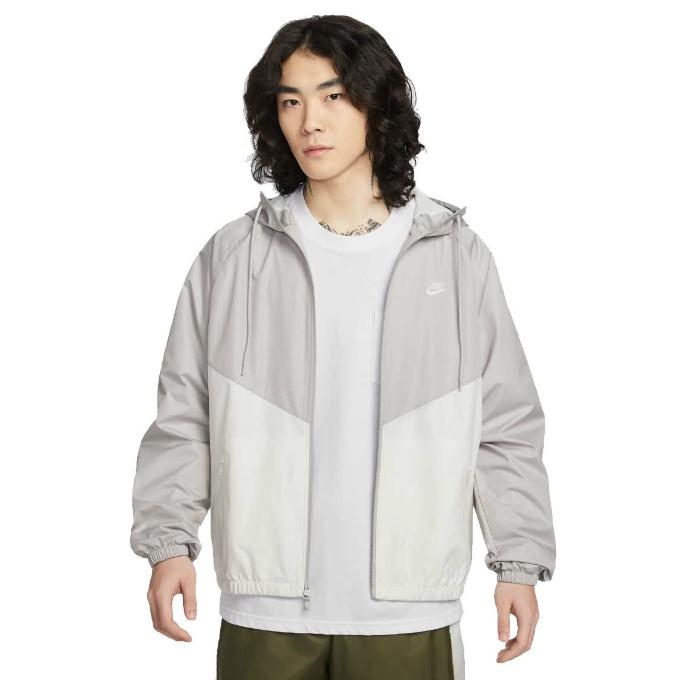NIKE ウィンドブレーカー ホワイト ジップアップパーカー フード付きＬ NIKE（ナイキ） ウィンドブレーカー 上下 メンズ ウィンドランナー