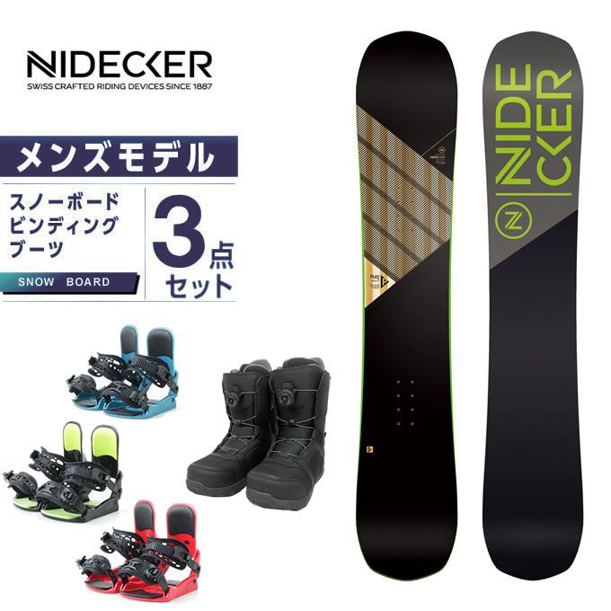 １着でも送料無料 ナイデッカー NIDECKER スノーボード 3点セット 店 PLAY+KONNECT+SUPERB メンズ ボード+ビンディング+ブーツ