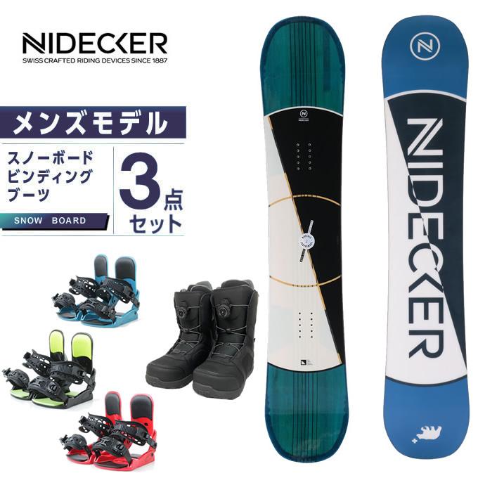 ナイデッカー NIDECKER スノーボード SALE開催中 再販ご予約限定送料無料 3点セット メンズ LTD+KONNECT+SUPERB SHIFTY ボード+ビンディング+ブーツ JAPAN