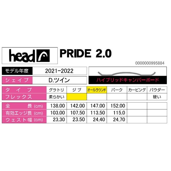 ヘッド HEAD スノーボード 3点セット レディース ボード+ビンディング+ブーツ PRIDE 2.0+KONNECT+SUPERB オールラウンド｜himaraya｜15