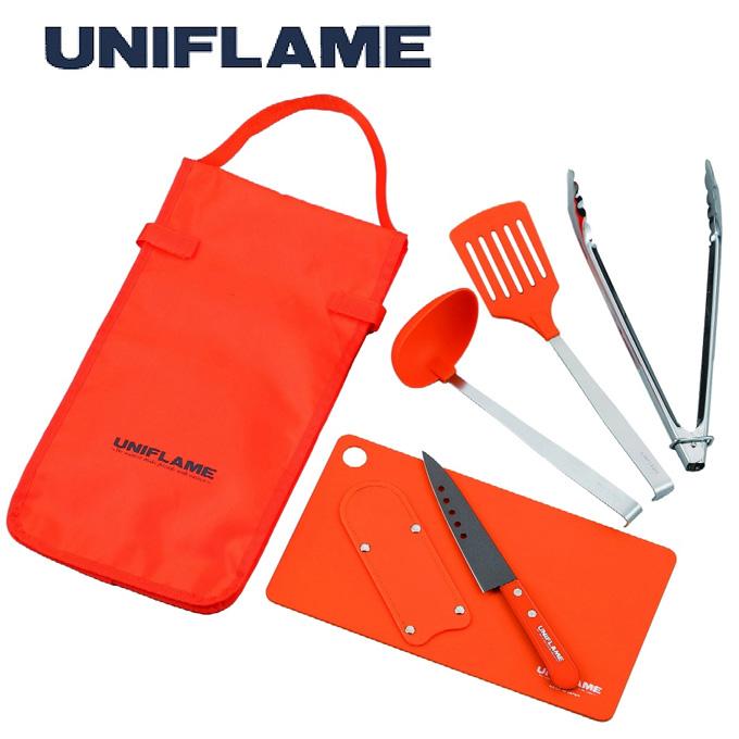 UNIFLAME（ユニフレーム） 調理器具セット ナイフ まな板 トング