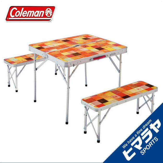Coleman（コールマン） テーブル ベンチセット ナチュラルモザイク