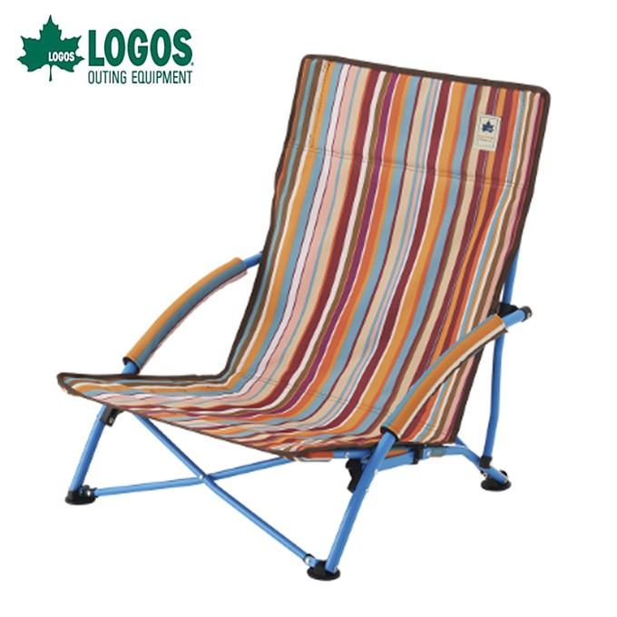 ロゴス、ストライプ アウトドアチェア LOGOS ロゴス アウトドアチェア ストライプ あぐらチェア-AH