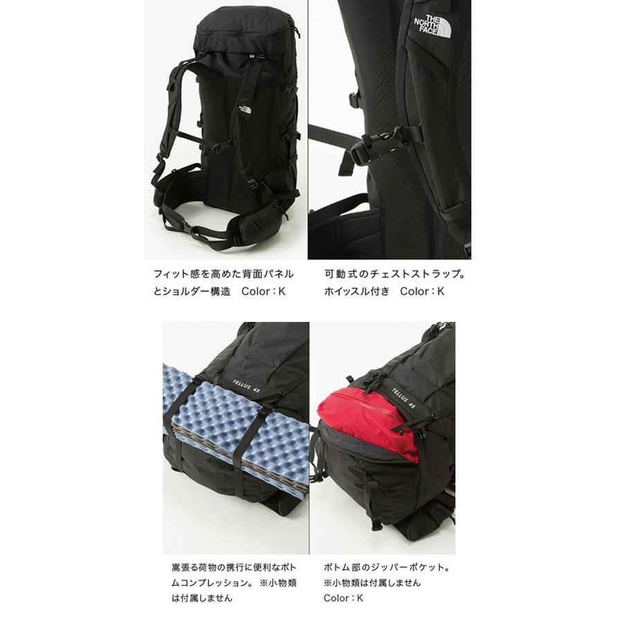【極美品】ノースフェイス テルス45 Mサイズ NM61809 レインカバー付 THE NORTH FACE（ザ ノースフェイス） ノースフェイス ザック メンズ