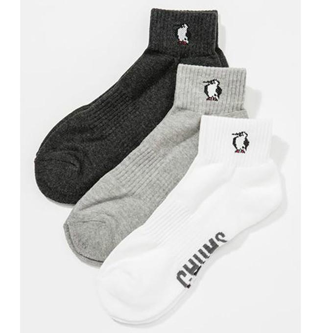 チャムス CHUMS トレッキングソックス メンズ レディース 3P Booby Quarter Socks ブービー クオーター CH06-1036 od｜himarayaod｜02