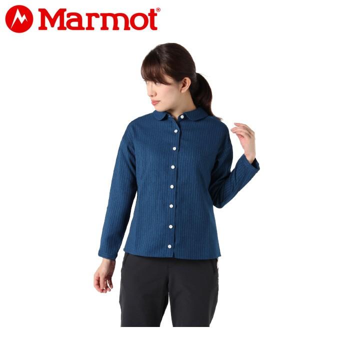 【未使用タグ付き】マーモット　marmot ヤマシャツ　スタンドカラー　長袖 マーモット（Marmot）（レディース）長袖Tシャツ ロンT ライム