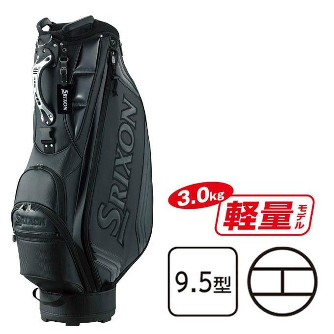 Srixon ブラック キャディバッグ　9.5型 SRIXON スリクソン キャディバッグ メンズ 軽量 9.5型 4分割 GGC-S166