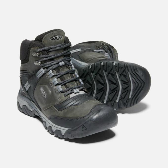 キーン KEEN トレッキングシューズ 防水 ハイカット メンズ リッジ フレックス ミッド ウォータープルーフ 1024911 MG/BK od|himarayaod|06