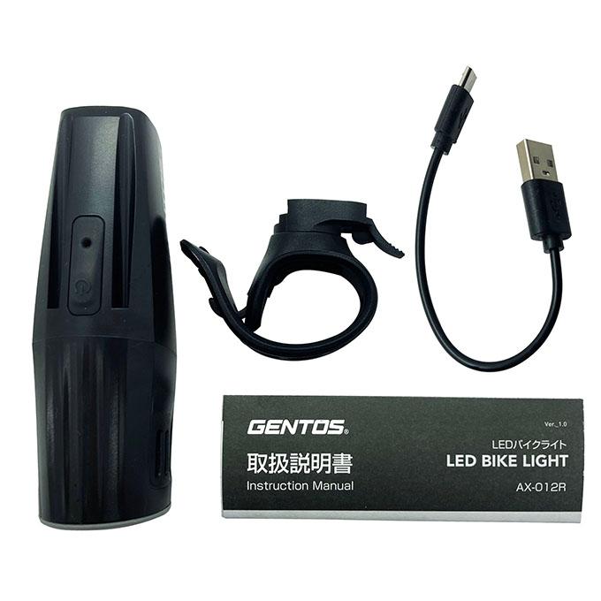 GENTOS（ジェントス） 自転車 ライト USB充電 防水 防水ライト AX-012R