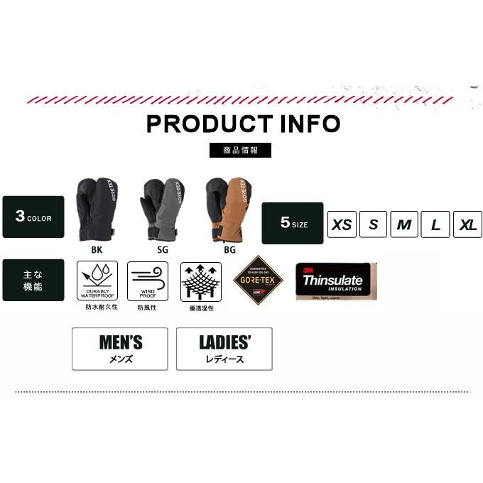 エスエルキュー SLQ スノーボードグローブ ミトン メンズ レディース