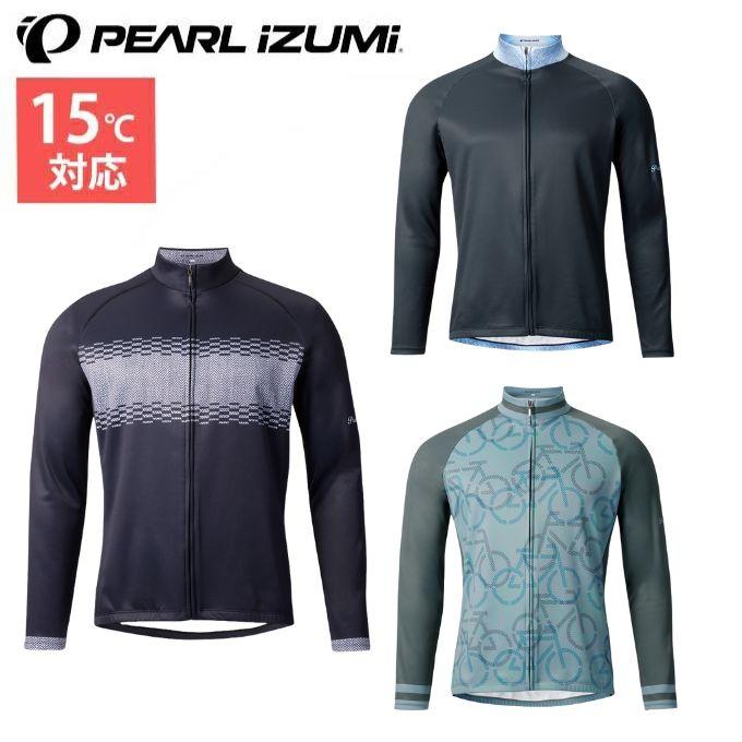 パールイズミ 自転車 サイクルウェア サイクルジャージ 長袖 シティライド ウォーム プリントジャージ  9334-BL ‥ パールイズミ（PEARL IZUMI） 自転車 サイクルウェア サイクルジャージ