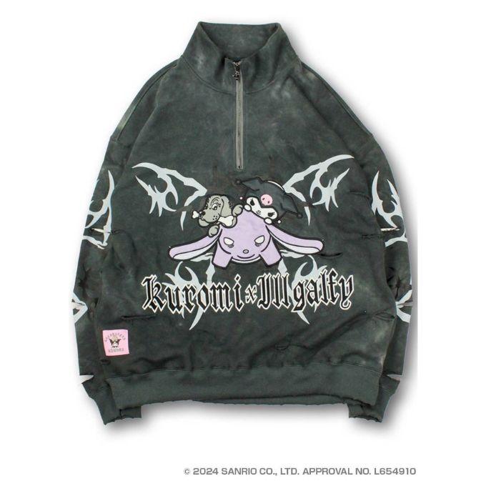 レアタグ付【GALFY/ガルフィー】×【クロミ】コラボハーフZIP　サンリオXL 楽天市場】クロミ × ガルフィー コラボ イルガルフィームラ染め