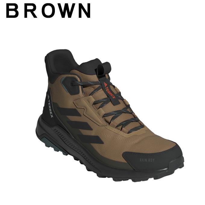 みーやん adidas（アディダス） トレッキングシューズ 防水 ミッドカット メンズ
