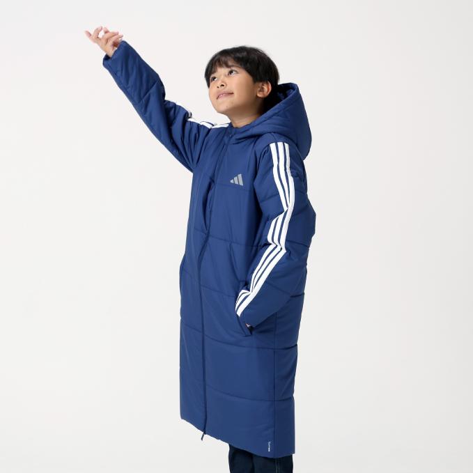 adidas（アディダス） ベンチコート ジュニア キッズ 3ストライプ