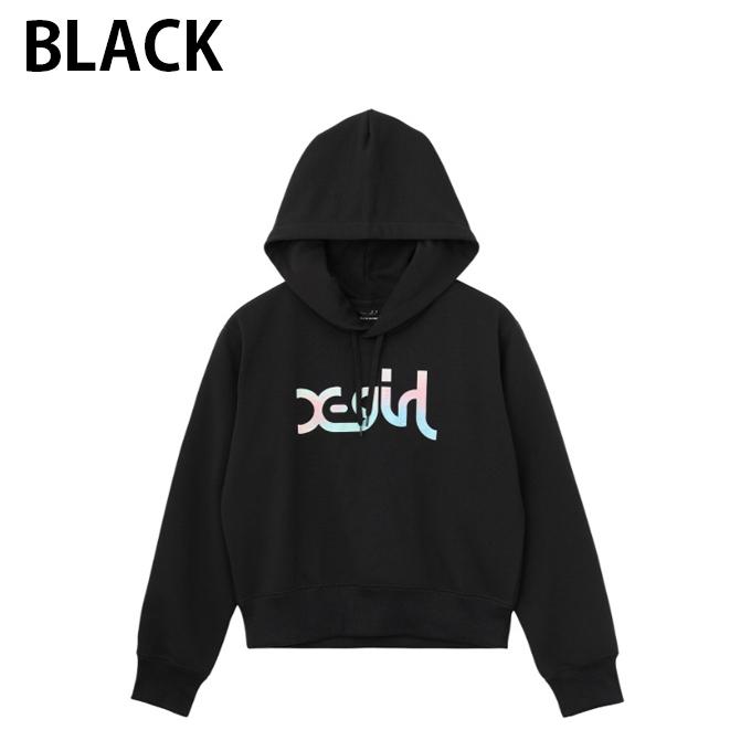 エックスガール X‐girl スウェットパーカー レディース MARBLEロゴショートPOHD 155253012002 od