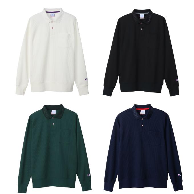 チャンピオン(Champion) ゴルフウェア ポロシャツ 長袖 メンズ ワッフル長袖ポロ C3-CG403 【2025年秋冬モデル】 Champion（チャンピオン） ゴルフウェア ポロシャツ 長袖 メンズ