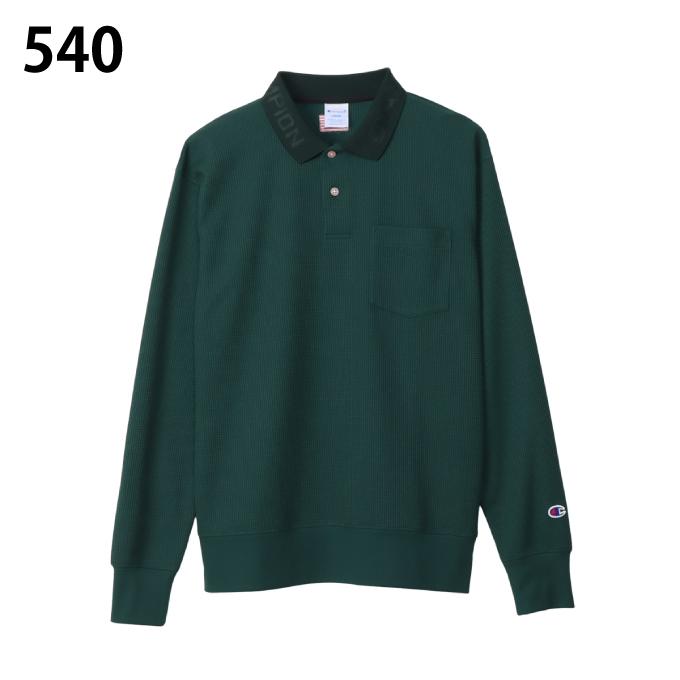 チャンピオン(Champion) ゴルフウェア ポロシャツ 長袖 メンズ ワッフル長袖ポロ C3-CG403 【2025年秋冬モデル】 Champion（チャンピオン） ゴルフウェア ポロシャツ 長袖 メンズ