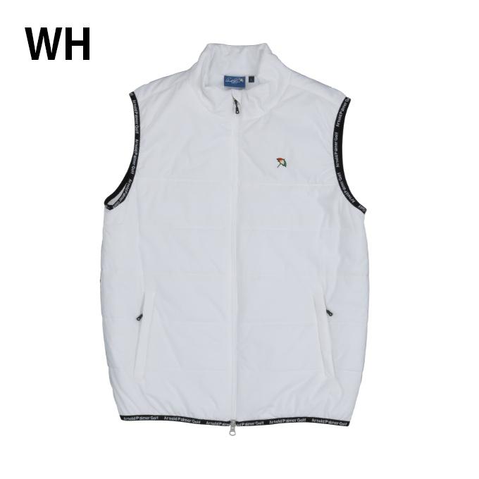 【極美品】アーノルドパーマーゴルフ　軽量フルジップダウンベスト　白 Arnold Palmer（アーノルドパーマー） 【メール便送料無料】アーノルド