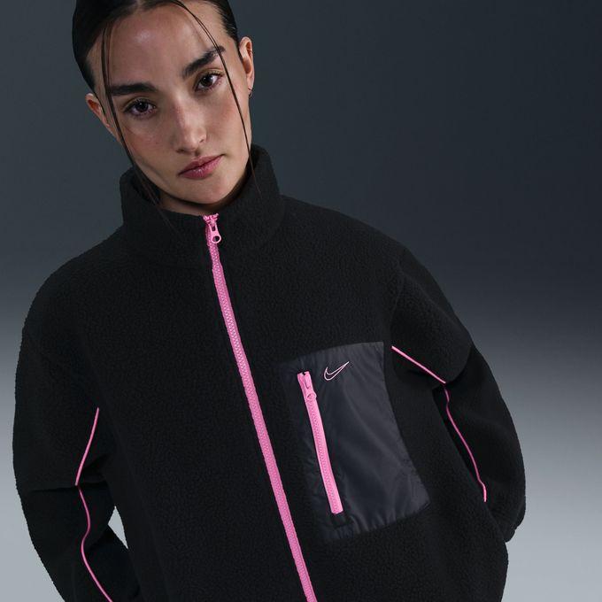 ナイキ(NIKE) アウタージャケット レディース NSW LOGO シェルパ FZJK IM7485-010 od NIKE（ナイキ） アウタージャケット レディース NSW LOGO シェルパ