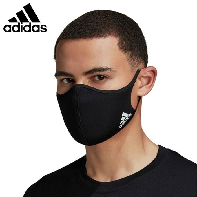 adidas アディダス マスク 3枚組 ブラック KOH81 M/L 未使用 adidas（アディダス） ランニング フェイスマスク 3枚組（M/L） 洗える
