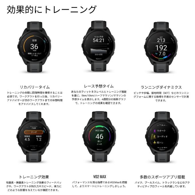GARMIN（ガーミン） ランニング 腕時計 GPS付 Forerunner 165 フォア