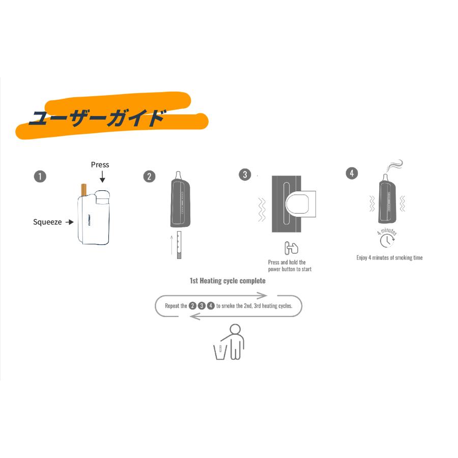 HIMASU 1Be3 Pro+ １本紙巻タバコをノーカットで本機に挿したままで加熱タバコに変身し手軽に３回吸える |  | 07
