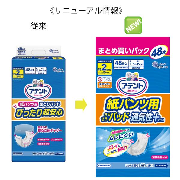 アテント 大人用紙おむつ オムツパット 大王製紙 紙パンツ用すっきり