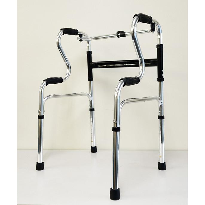 アルミ製歩行器 グリップ付き　折りたたみ式 歩行器 固定 交互 2段グリップ ひまわり ささえ 当店在庫品 介護用品