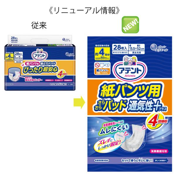 大人用紙おむつ 大王製紙 アテント 紙パンツ用さらさらパッド 通気性プラス 4回吸収 市販用 ケース 28枚×8袋 :d-5150:ひまわり・介護用品専門店 - 通販 - Yahoo!ショッピング 大人用紙おむつ 大王製紙 アテント 紙パンツ用さらさらパッド 通気性プラス 4回吸収 市販用 ケース 28枚×8袋 :d-5150:ひまわり・介護用品専門店 - 通販 - Yahoo!ショッピング