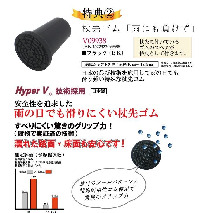 ひまわり お祝いギフト3点セット[杖+特典1+特典2] ささえ京友禅 雨にも負けず『萩』4つ折伸縮ステッキ 保証書付 介護用品 福祉用具 |  | 03