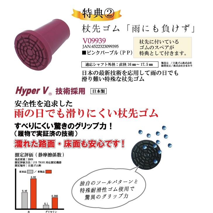 ひまわり お祝いギフト3点セット[杖+特典1+特典2] ささえ京友禅 雨にも負けず『桜吹雪』4つ折伸縮ステッキ 保証書付 介護用品 福祉用具 |  | 03